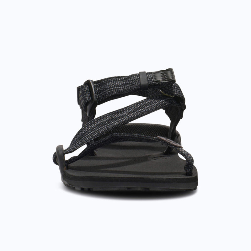 Xero Shoes Z-Trail - Big Kids Sandal in Black with Toe Facing Front